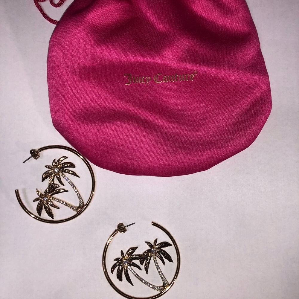 Rare find Juicy Couture palm tree earrings